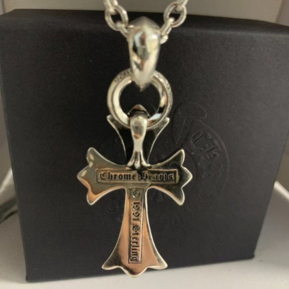 Chrome Hearts Necklace- Cross Necklace Rock Necklace 925 Sliver Jewelry - Picture 8 of 9